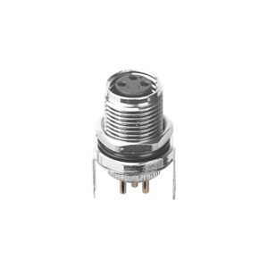 M8 Female Panel Mount Front Fastened PCB Waterproof Electrical Receptacle With Shield MR-M8-PM-07
