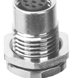 M8 Female Panel Mount Front Fastened Waterproof Electronic Connector With Thread M11x1 MR-M8-PM-09