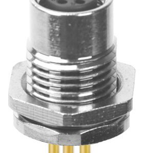 M8 Female B Coded Panel Mount Front Fastened Waterproof Eletrical Plug MR-M8-PM-10