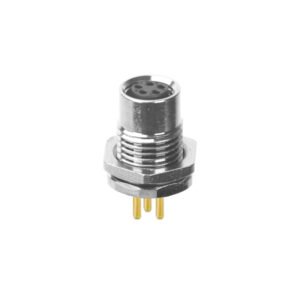 M8 Female B Coded Panel Mount Front Fastened Waterproof Eletrical Plug MR-M8-PM-10