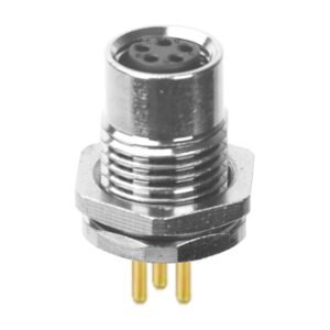 MR-M8-PM-10 - M8 Female B Coded Panel Mount Front Fastened Waterproof Eletrical Plug