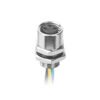 M8 Female Panel Mount Rear Fastened Waterproof Eletrical Plug With Wires MR-M8-PM-11