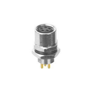 M8 Female B Coded Panel Mount Rear Fastened Waterproof Eletrical Plug MR-M8-PM-13