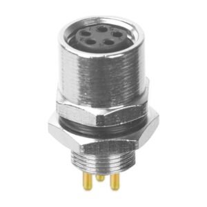 MR-M8-PM-13 - M8 Female B Coded Panel Mount Rear Fastened Waterproof Eletrical Plug