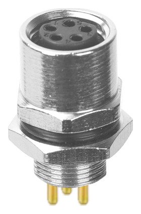 M8 Female B Coded Panel Mount Rear Fastened Waterproof Eletrical Plug MR-M8-PM-13