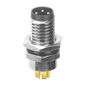 MR-M8-PM-15 - M8 Male Panel Mount Front Fastened Solder Type Waterproof electronic Plug