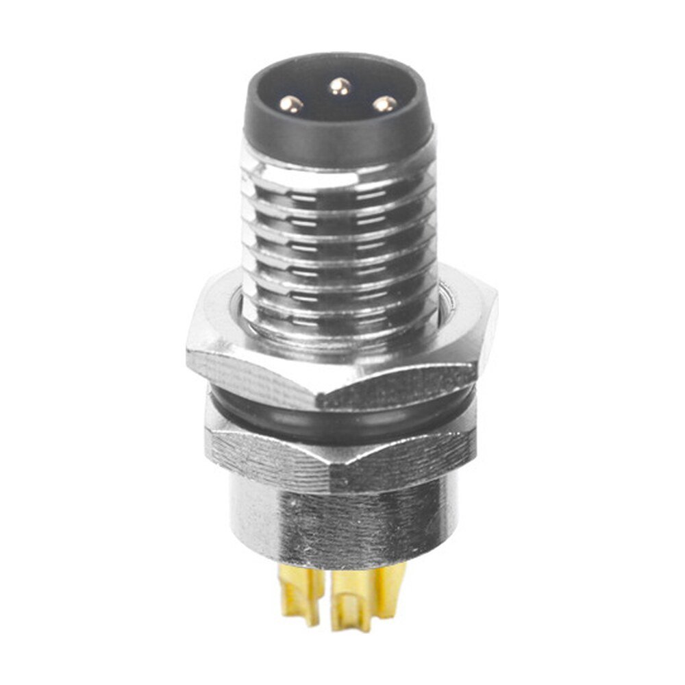 M8 Male Panel Mount Front Fastened Solder Type Waterproof electronic Plug MR-M8-PM-15