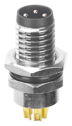 M8 Male Panel Mount Front Fastened Solder Type Waterproof electronic Plug MR-M8-PM-15