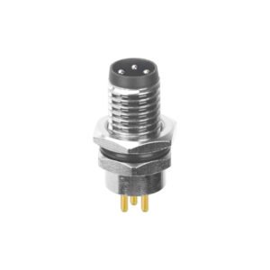 M8 Male Panel Mount Front Fastened PCB Type Waterproof electronic Plug MR-M8-PM-16