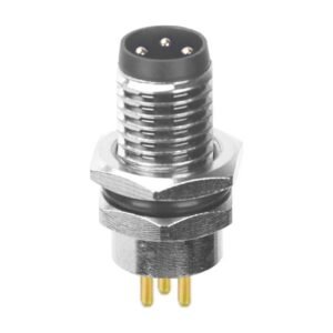 MR-M8-PM-16 - M8 Male Panel Mount Front Fastened PCB Type Waterproof electronic Plug