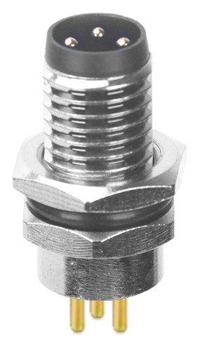 M8 Male Panel Mount Front Fastened PCB Type Waterproof electronic Plug MR-M8-PM-16