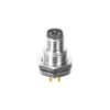 M8 Male Panel Mount Front Fastened Waterproof Electronic Connector With Thread M11x1 MR-M8-PM-17