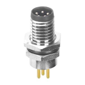 MR-M8-PM-18 - M8 Male Panel Mount Rear Fastened Waterproof Electronic Connector