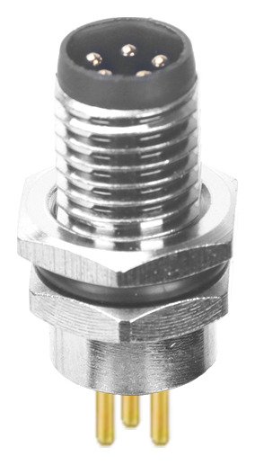 M8 Male Panel Mount Rear Fastened Waterproof Electronic Connector MR-M8-PM-18