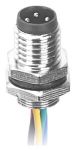 M8 Male Panel Mount Rear Fastened Solder Type Waterproof electronic Plug MR-M8-PM-19