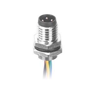 M8 Male Panel Mount Rear Fastened Solder Type Waterproof electronic Plug MR-M8-PM-19