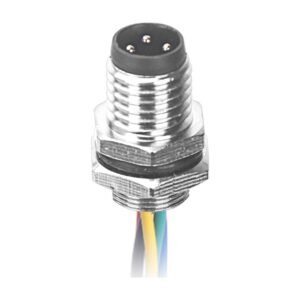 MR-M8-PM-19 - M8 Male Panel Mount Rear Fastened Solder Type Waterproof electronic Plug