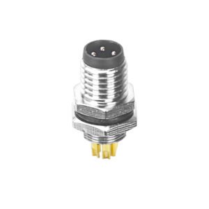 M8 Male Panel Mount Rear Fastened Solder Type Waterproof electronic Plug MR-M8-PM-20