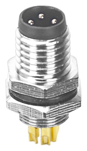 M8 Male Panel Mount Rear Fastened Solder Type Waterproof electronic Plug MR-M8-PM-20