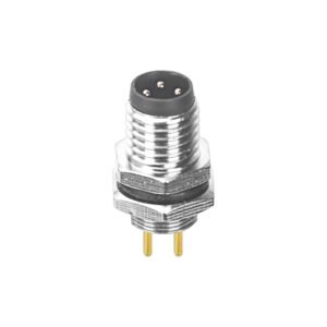 M8 Male Panel Mount Rear Fastened PCB Type Waterproof electronic Plug MR-M8-PM-21
