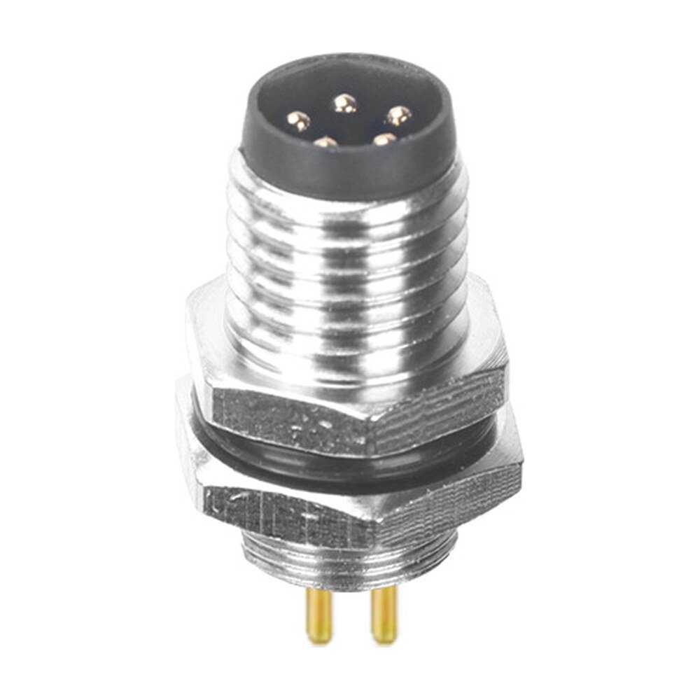 M8 Male Panel Mount Rear Fastened Waterproof Electronic Connector MR-M8-PM-22