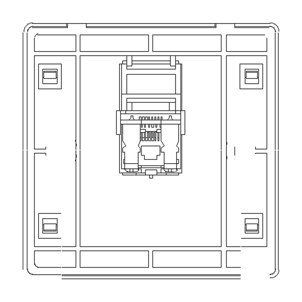 MR-NET-21 Keystone Face Plate, 1 Port