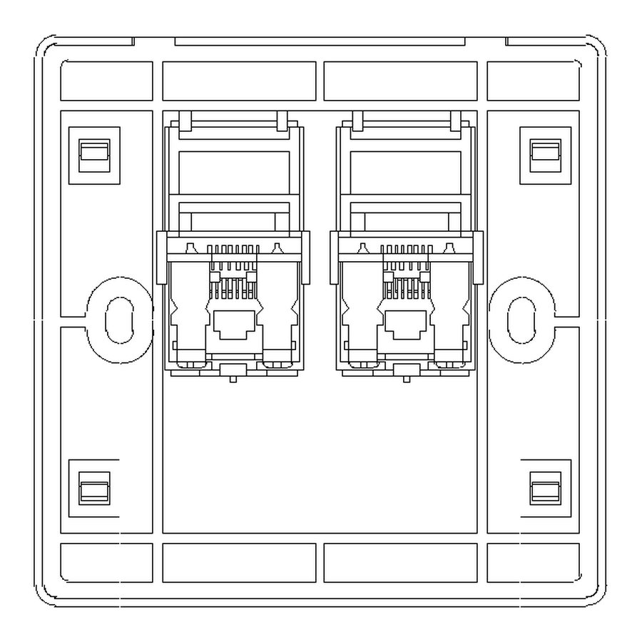 MR-NET-22 Keystone Face Plate, 2 Port