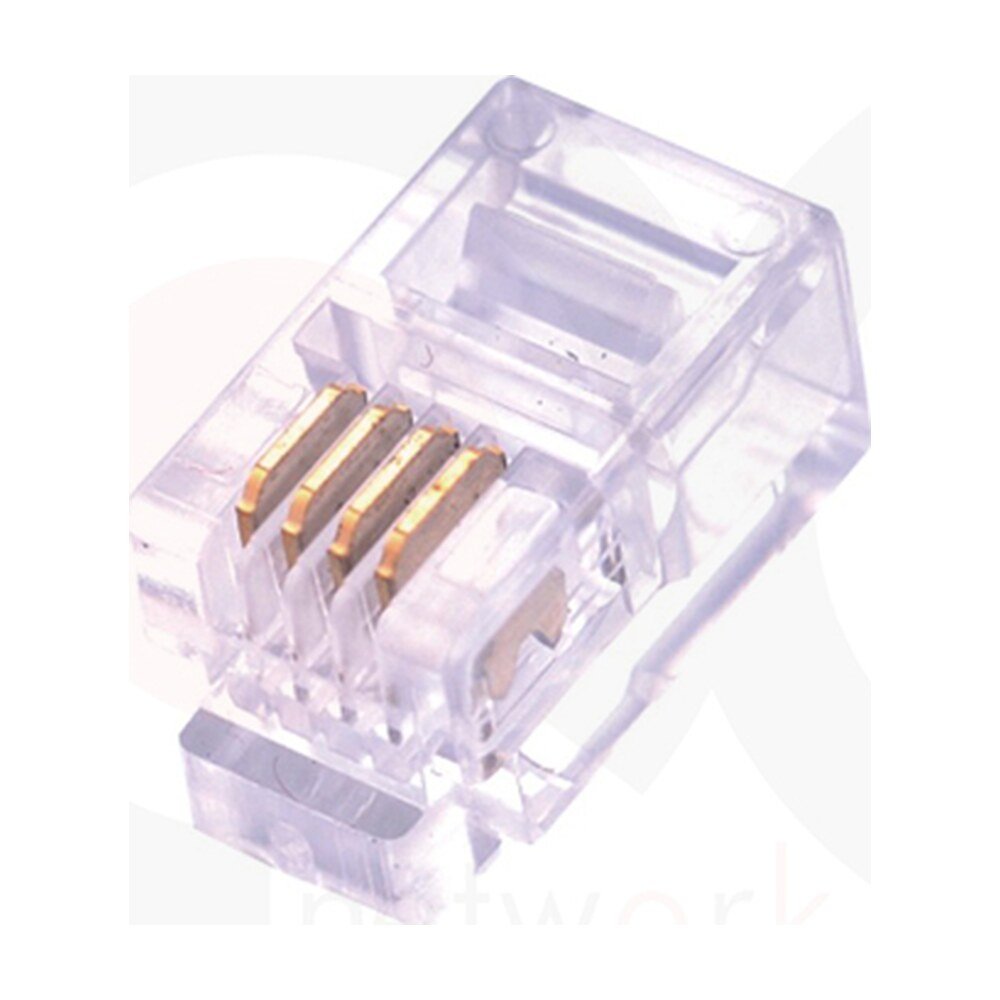 MR-PG-5004 — UTP 4P4C Plug Spec:2 Fork, 1.00mm Bore Diameter