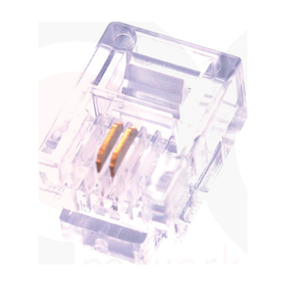 MR-PG-5007 — UTP 6P2C Plug Spec:2 Fork, 1.00mm Bore Diameter