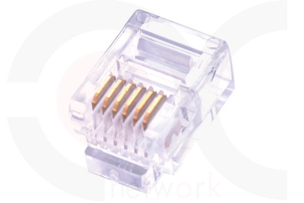 MR-PG-5013 — UTP 6P6C Plug Spec:2 Fork, 1.00mm Bore Diameter