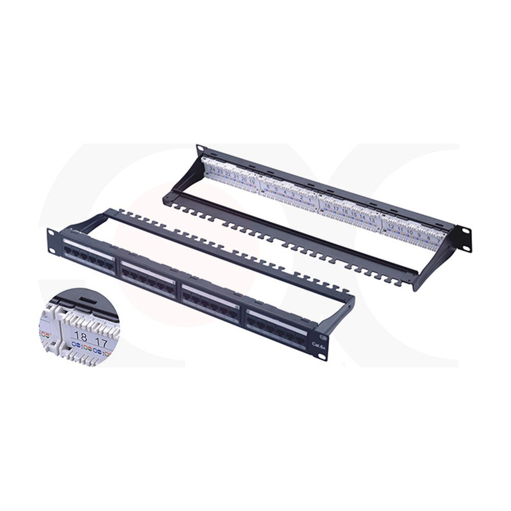 MR-PP-3001 — C6A QXPP-3001-C6 QXPP-3001-C5E 描述: 19 Inch 1U Cat6a/Cat6/Cat5e 24 Ports UTP Patch Panel With Cable Manager Grade:CAT6A,CAT6,CAT5E IDC:Dual Feature:Modular Remove Easily