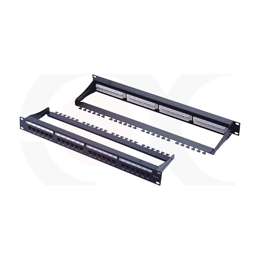 MR-PP-3004 — 19 Inch 1U 24 Ports UTP Patch Panel With Cable Manager