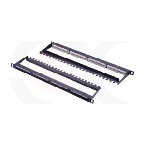 MR-PP-3005 - 19 Inch 0.5U 24 Ports UTP Patch Panel With Cable Manager