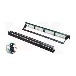 MR-PP-3009 - 19 Inch 1U 24 Ports UTP Patch Panel With Cable Manager
