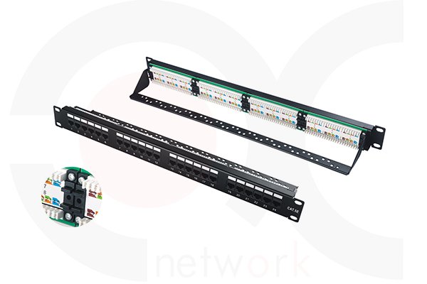 MR-PP-3009 — 19 Inch 1U 24 Ports UTP Patch Panel With Cable Manager