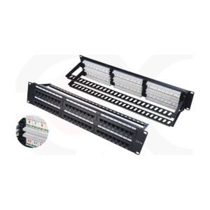 MR-PP-3010 - 19 Inch 2U 48 Ports UTP Patch Panel With Cable Manager