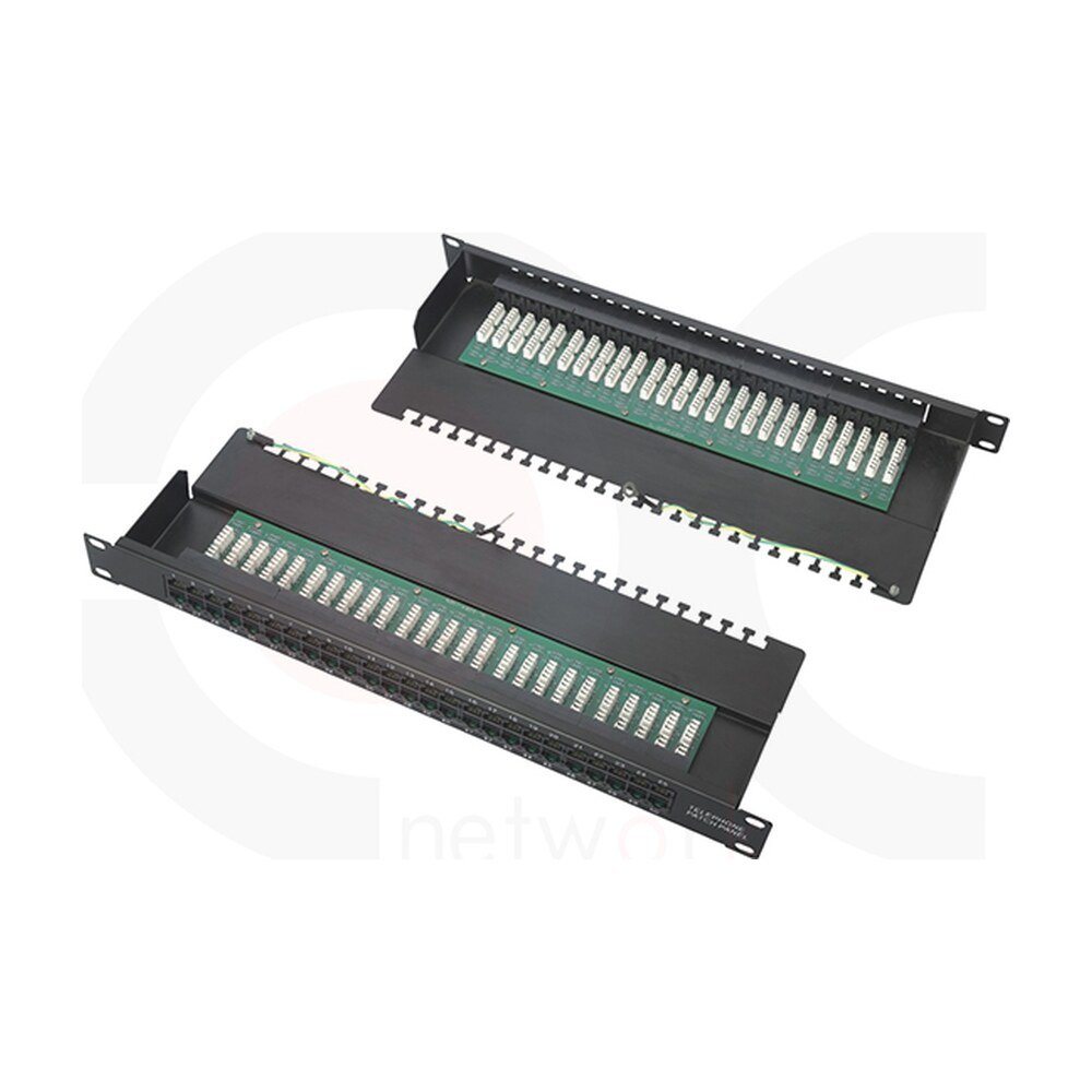 MR-PP-3024 — 19 Inch 1U 50 Ports Voice Patch Panel