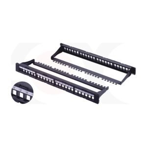 MR-PP-3027 - 19 Inch 1U 24 Ports UTP Blank Patch Panel With Cable Manager