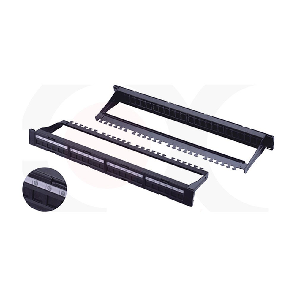 MR-PP-3028 — 19 Inch 1U 24 Ports UTP Blank Patch Panel With Shutter