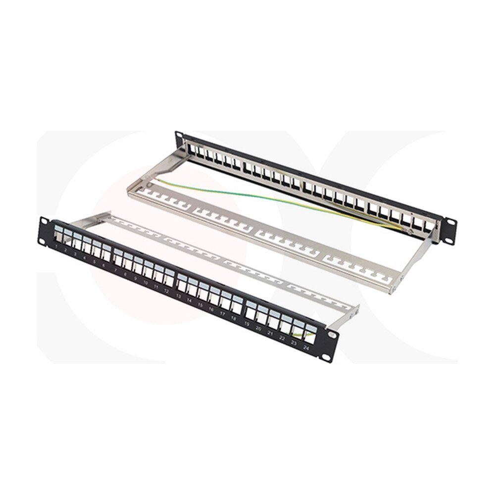 MR-PP-3031 — 19 Inch 1U 24 Ports STP/UTP Blank Patch Panel