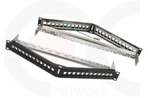 MR-PP-3033 - 19 Inch 1U 24 Ports STP Blank Angle Patch Panel