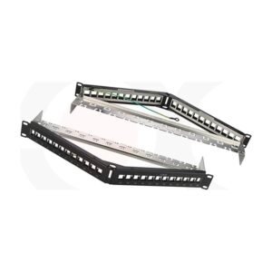 MR-PP-3033 - 19 Inch 1U 24 Ports STP Blank Angle Patch Panel