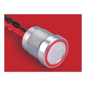 MR-PS165P-TR 16 mm Piezo Push Button - Flat Operator 4.5 mm, Thin Ring Illumination, IP68