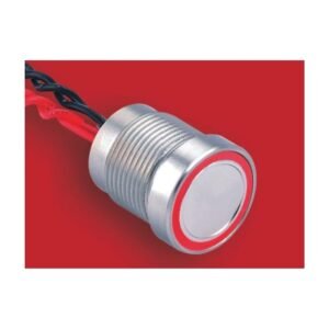 MR-PS165P-TR 16 mm Piezo Push Button - Flat Operator 4.5 mm, Thin Ring Illumination, IP68