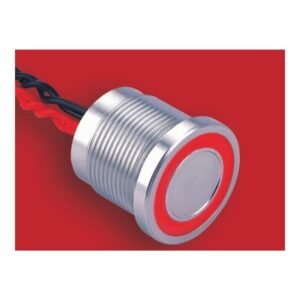 MR-PS193P-LR 19 mm Piezo Push Button - Flat Operator 3 mm, Large Ring Illumination, IP68