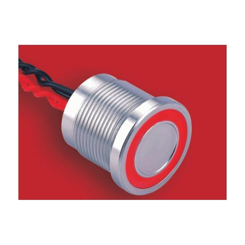 MR-PS193P-LR 19 mm Piezo Push Button - Flat Operator 3 mm, Large Ring Illumination, IP68