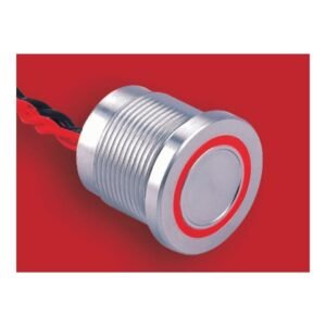 MR-PS193P-TR 19 mm Piezo Push Button - Flat Operator 3 mm, Thin Ring Illumination, IP68