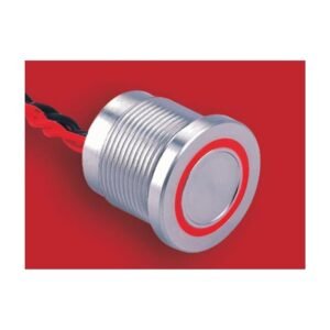 MR-PS193P-TR 19 mm Piezo Push Button - Flat Operator 3 mm, Thin Ring Illumination, IP68