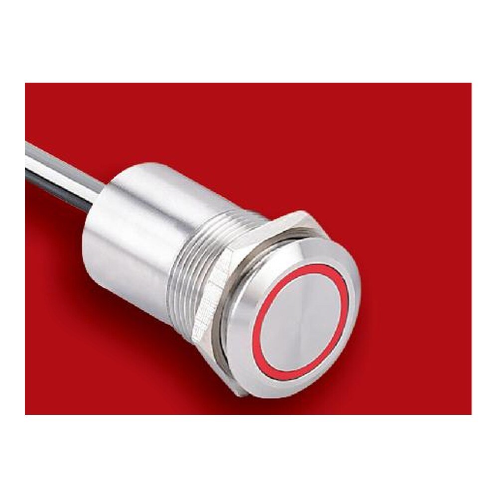 MR-TS19A 19 mm Touch Switch - Standard Thin Ring, Stainless, IP67