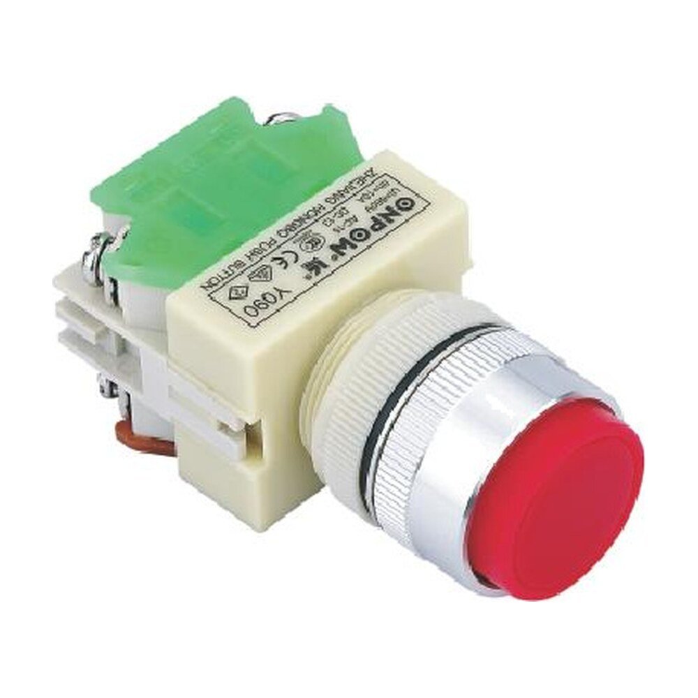 MR-Y090-G 22 mm Push Button - Long Head, Can Be Illuminated